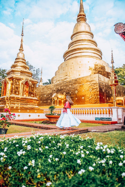 Sicilia Lace Dress at Wat Phra Singh photo by ontheroadwithjen