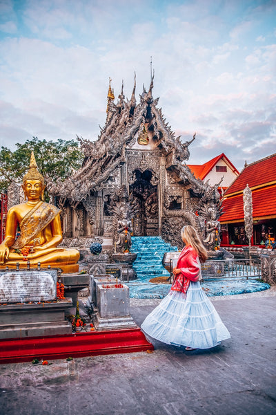 Sicilia Lace Dress at Wat Sri Suphan photo by ontheroadwithjen