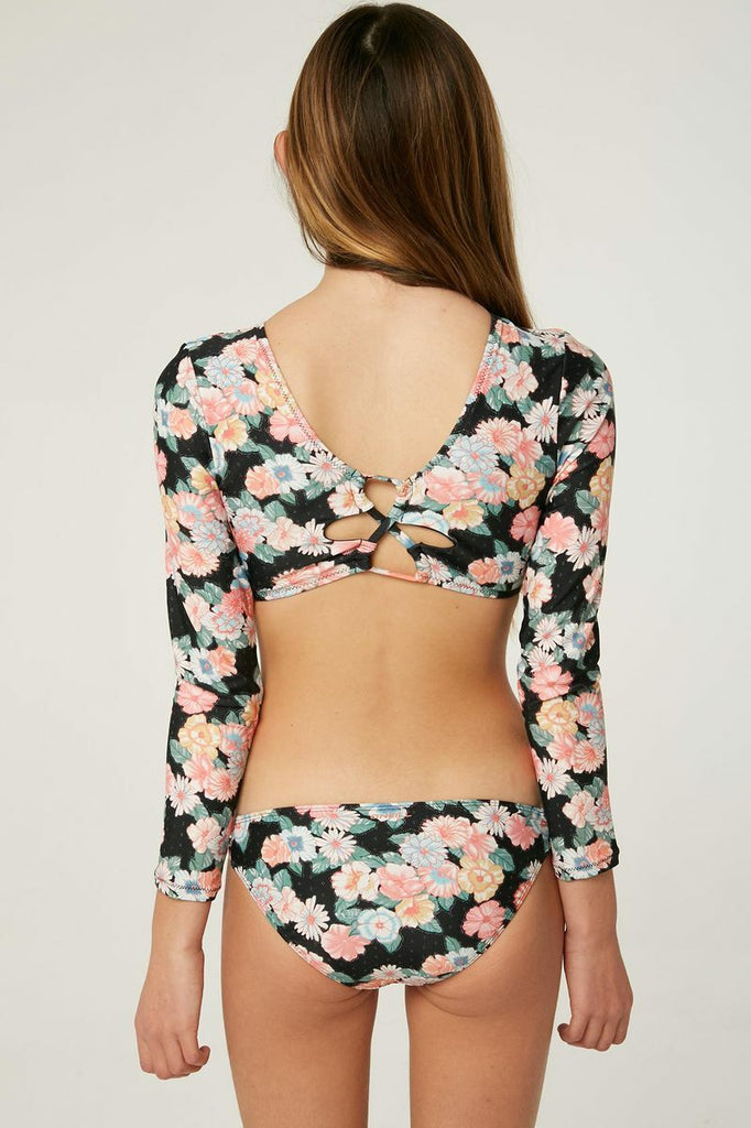 Miami - Tropical Print Long Sleeve Plunge Front Bodysuit – gabriellaravello