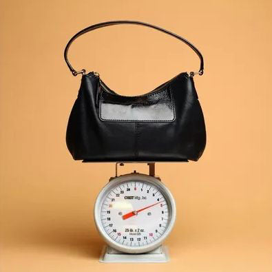 Handbag on scales