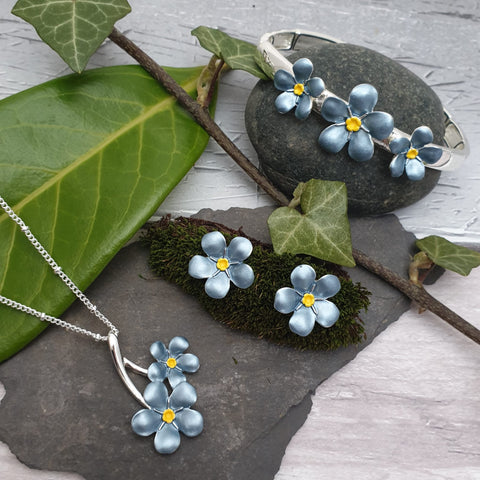 Forget me not flower jewellery collection