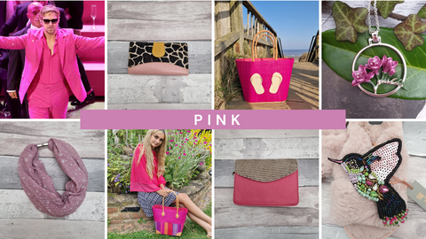 Selection of fashion accessories all in pink