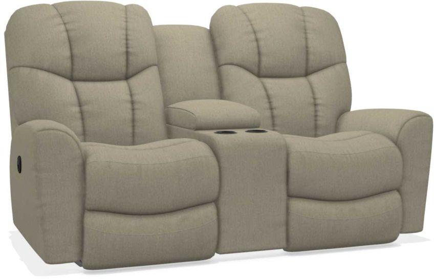 La-Z-Boy Reclining Loveseat in Teak with Console - Rori Model