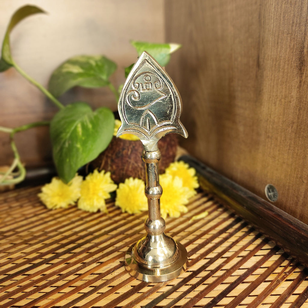 Brass Standing Murugan vel Idol ( Width: 5cm, Height: 14cm, Weight ...