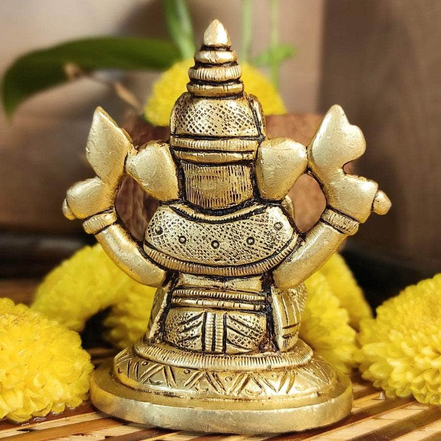 Tiny Brass Elephant Statue - DharmaShop