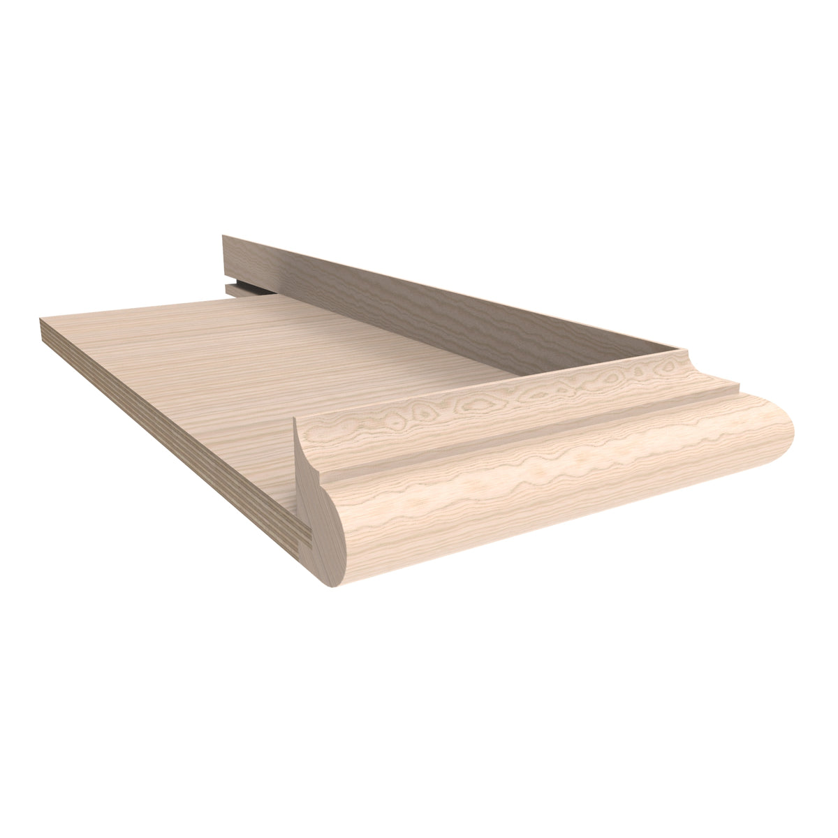 LJ-8879: Double Miter Return False Tread Kit - Poplar