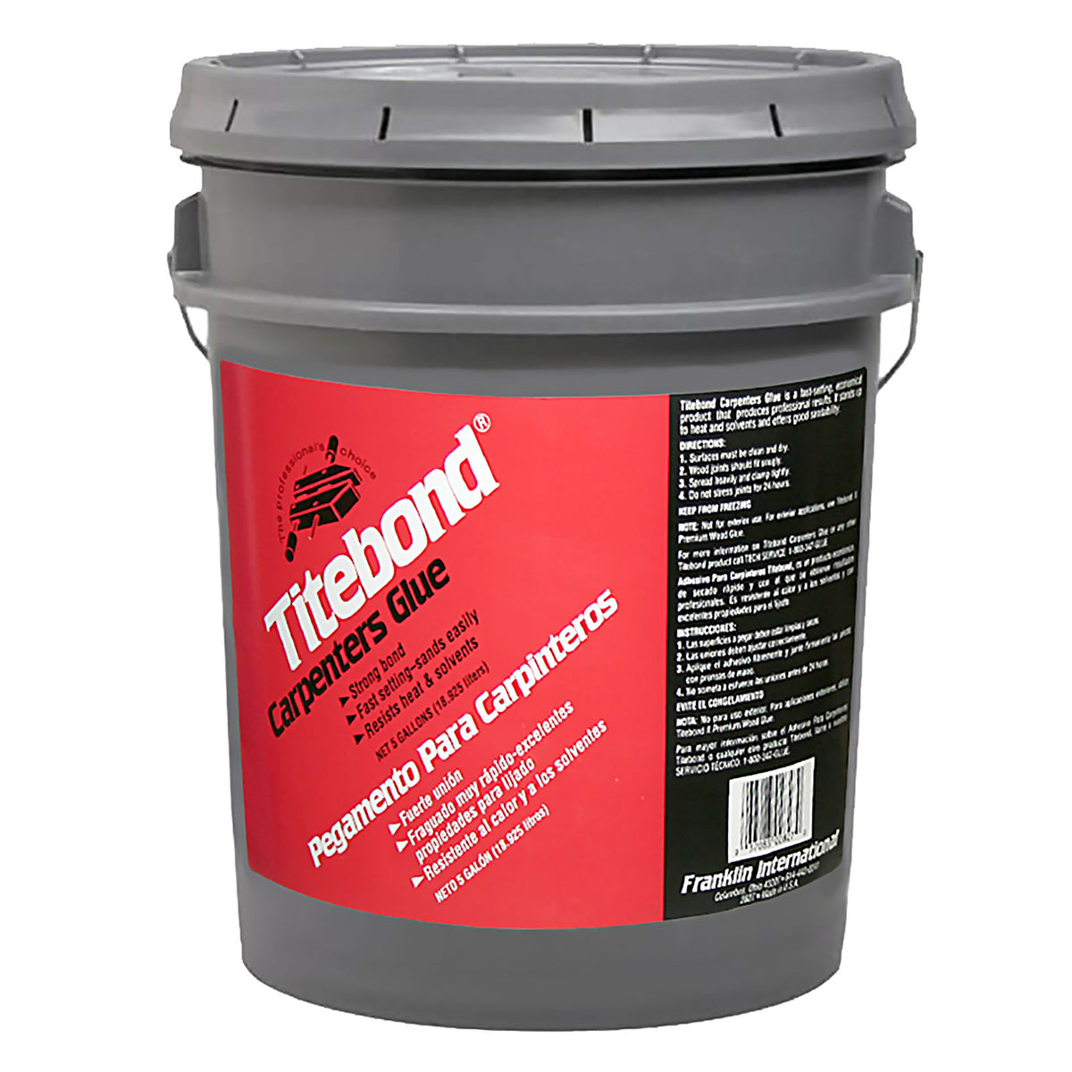 Titebond 5027 White Glue, 5 Gallon Pail : Wood Glues - $108.19 EMI Supply,  Inc