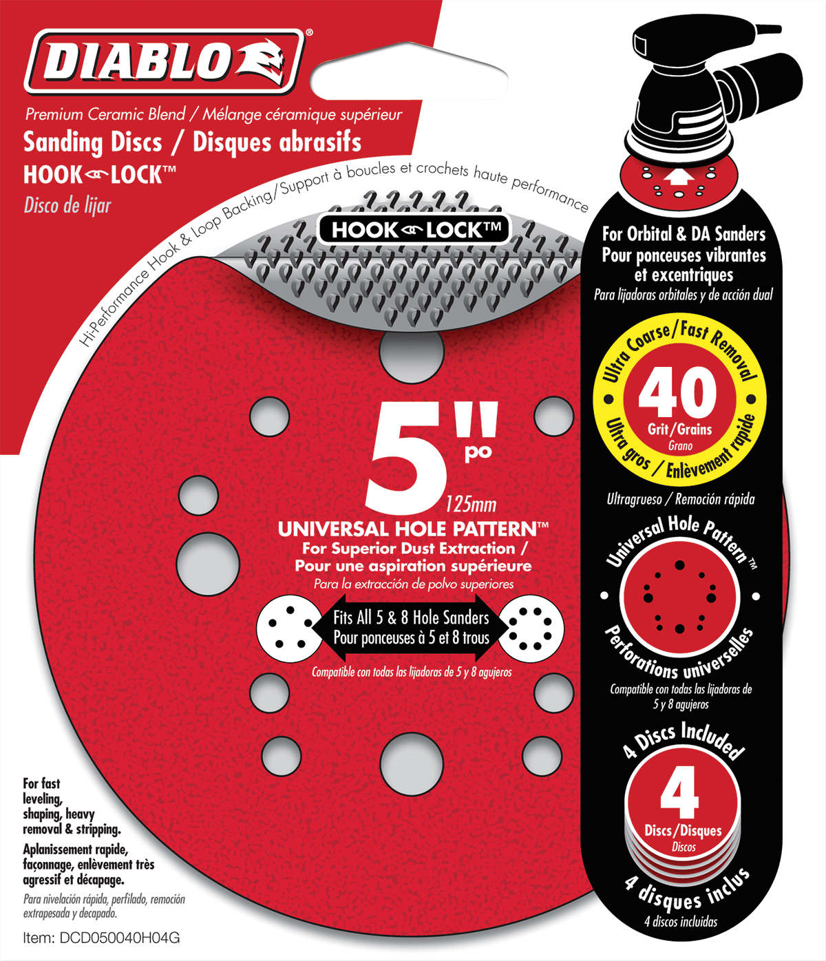 Diablo SandNet Disque net de 5 pouces, finition fine, 180 grains