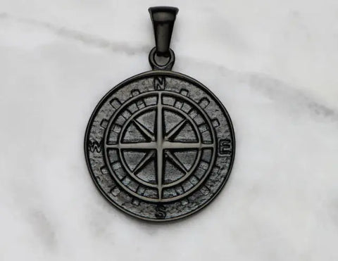 Compass Black pendant