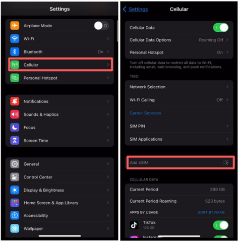 How To Set Up eSIM on iPhone XR Step 1