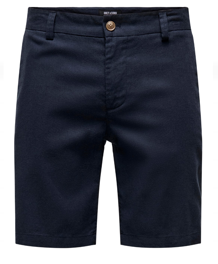 Only & Sons Eli Linen Mix Short Navy