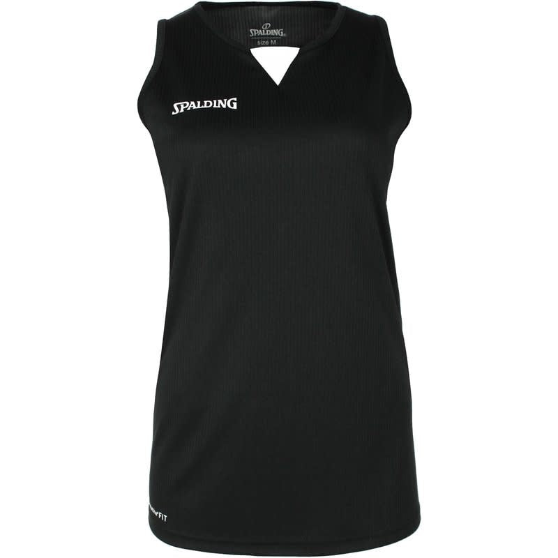 Spalding 4Her III Basketbalshirt Dames - Zwart / Wit | Maat: L