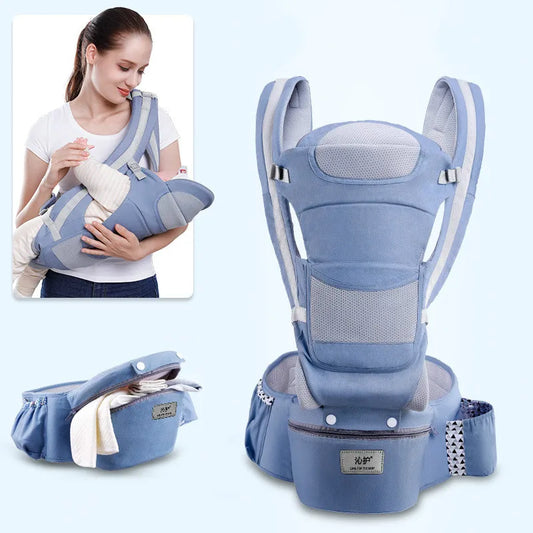 Ergonomic Baby Carrier: Infant Kid Baby Hipseat Sling, Save Effort Kangaroo Baby Wrap Carrier for Baby Travel (0-36M)