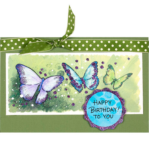 Stampendous Quick Card Panels Butterfly Bright