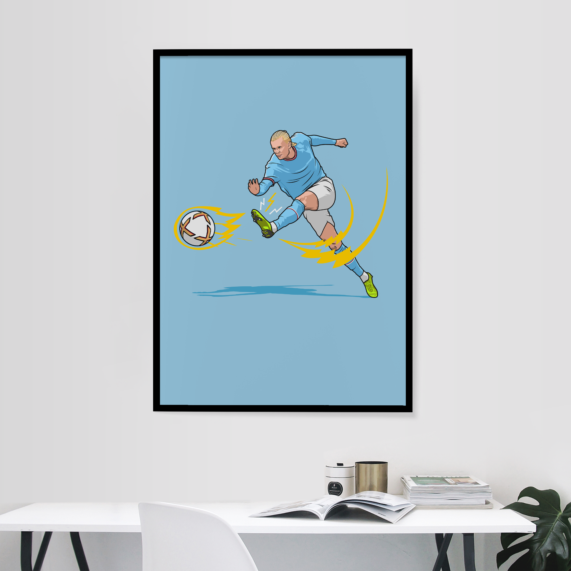 Haaland 'Daemon' | Sky Blue | Poster