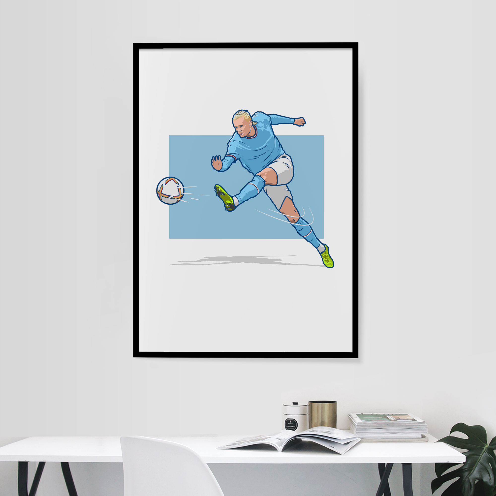 Haaland Goal | Sky Blue | Poster