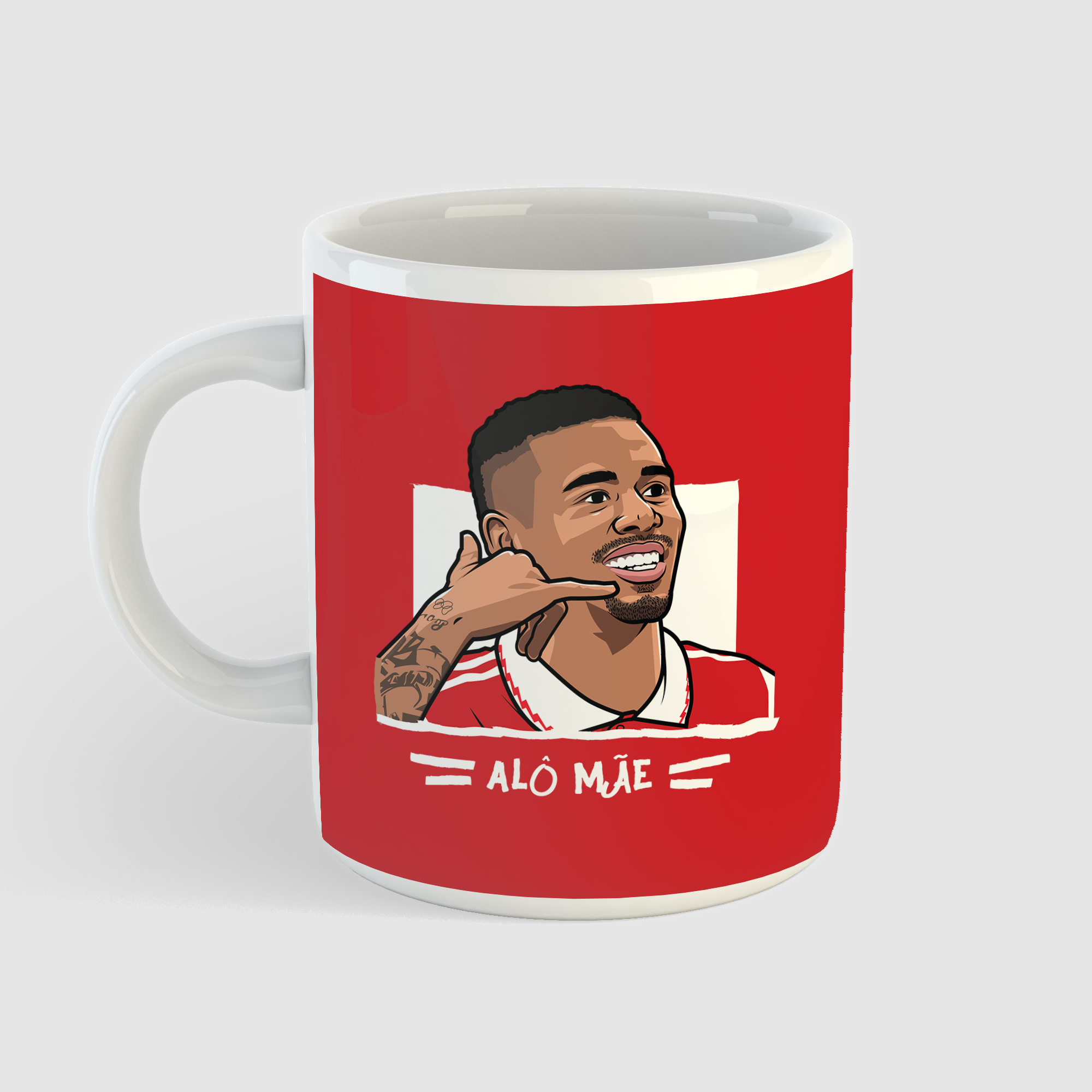 Gabriel Jesus Alo Mae Red Mug