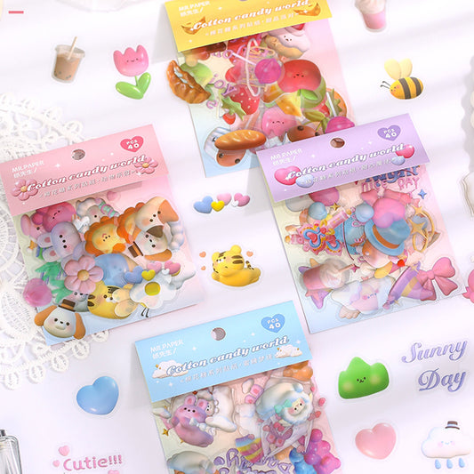 Cute Kawaii Stickers, Cute Sticker Sheets, Yellow Stickers, Pink