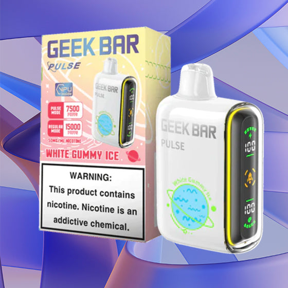 GEEK BAR Pulse 15000 Wholesale In Stock|White Gummy Ice