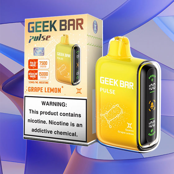 Geek bar Pulse |Vape central wholesale|Disposable|grape lemon