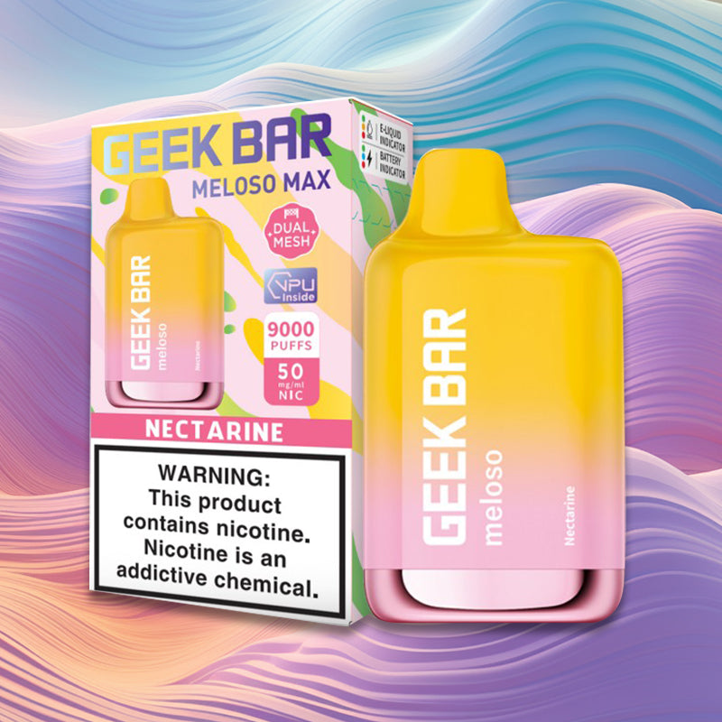 Vape Central Wholesale| Disposable vape|Geek Bar| Meloso Max| geek bar meloso max nectarine flavor