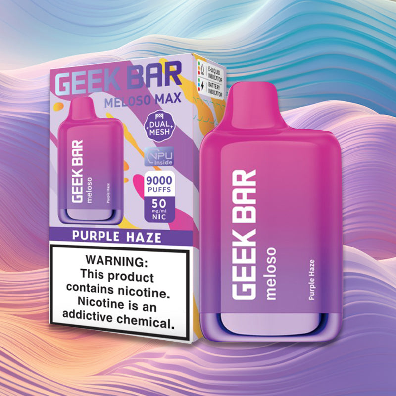 Vape Central Wholesale| Disposable vape |Geek Bar| Meloso Max| geek bar meloso max purple haze flavor