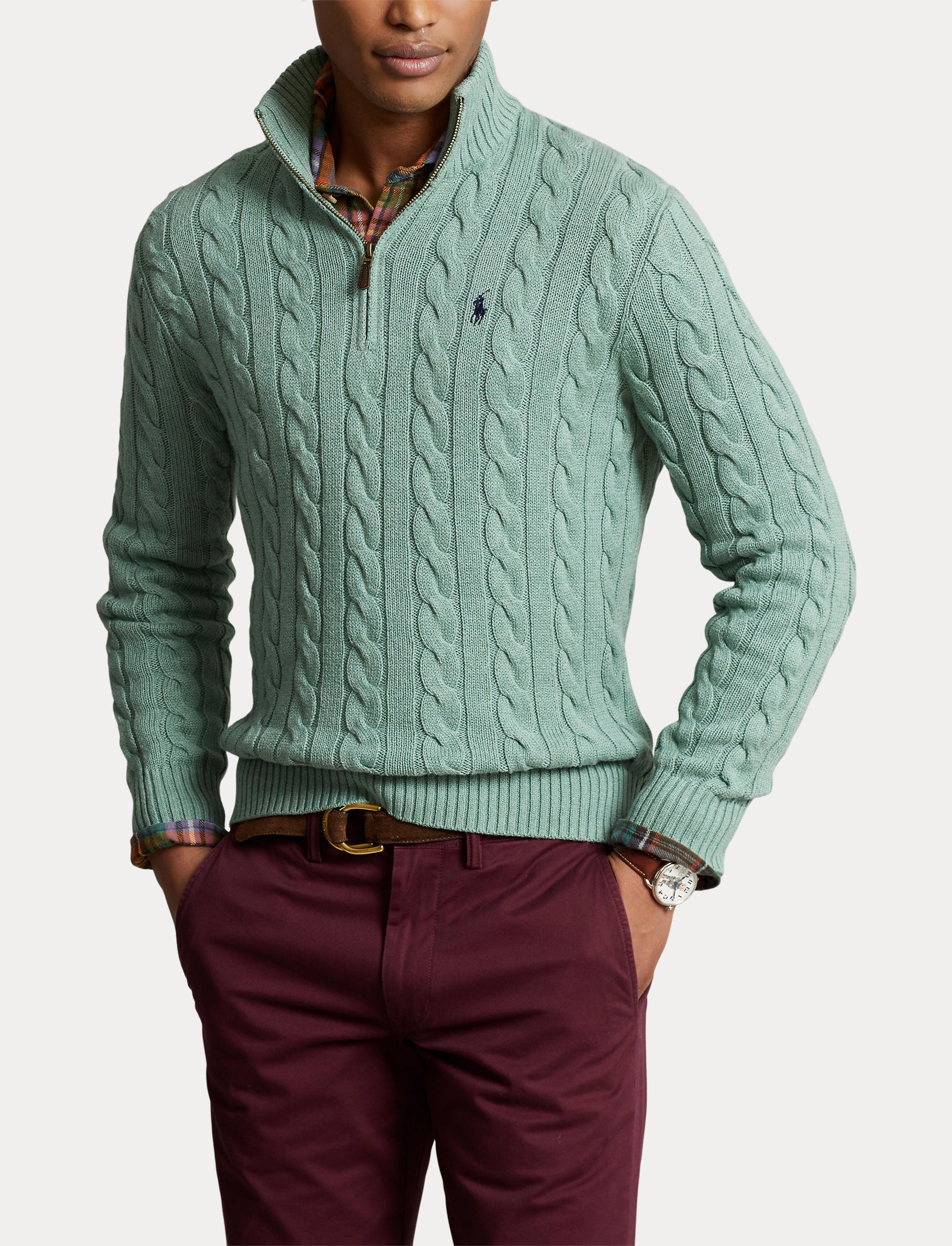 Polo Ralph Lauren 1/4 Zip Sweater Seafoam – 