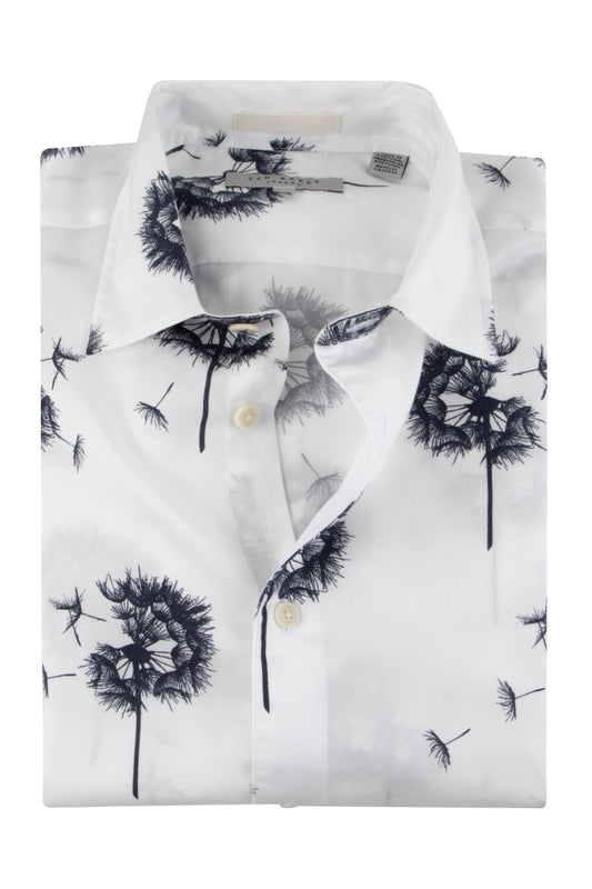 Ted Baker Fyrtruk Printed Mini Flower Shirt Navy