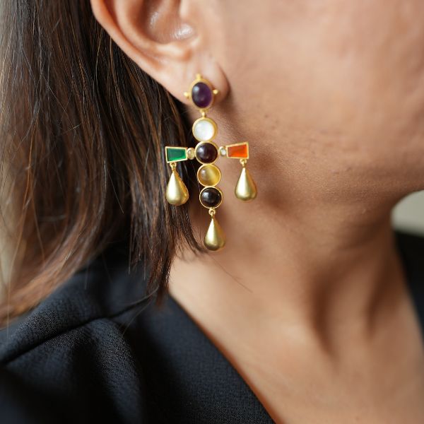 navratan statement earrings zariin