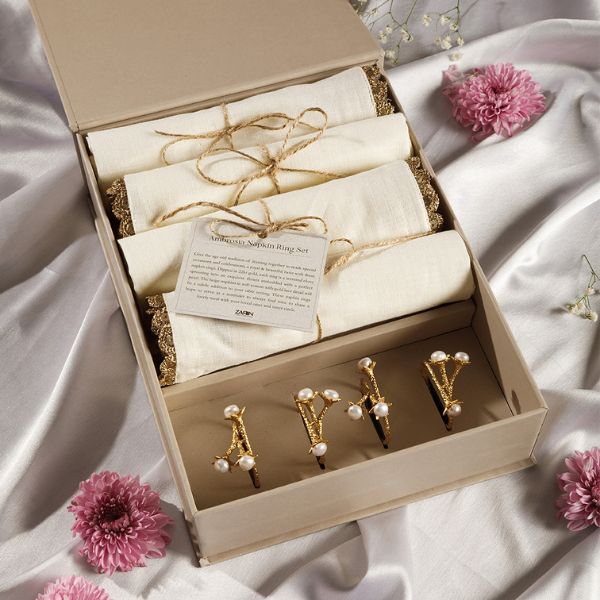 napkin rings gold plated