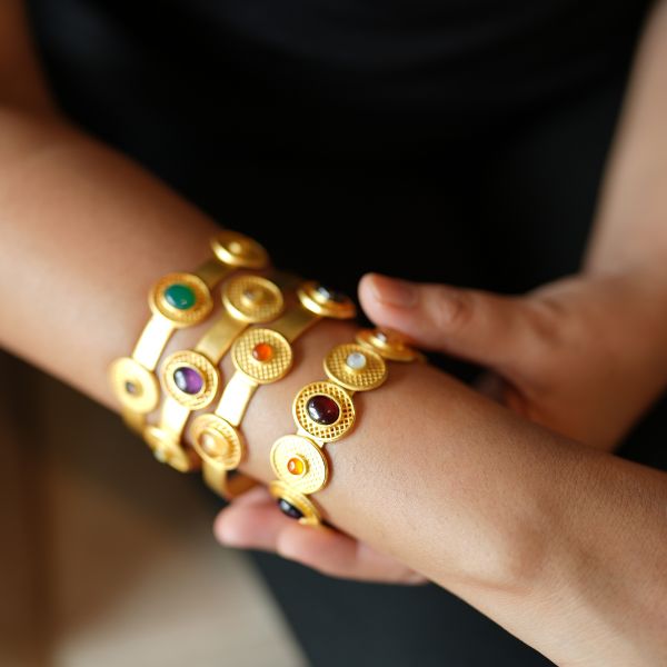 modern navratan cuff bracelets by zariin