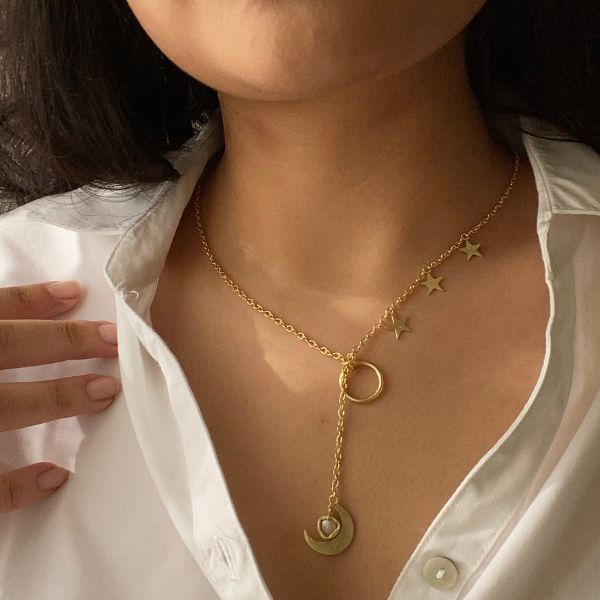 lariat gold plated chain