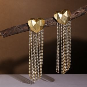 heart shaped statement earrings