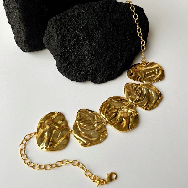 gold statement necklace