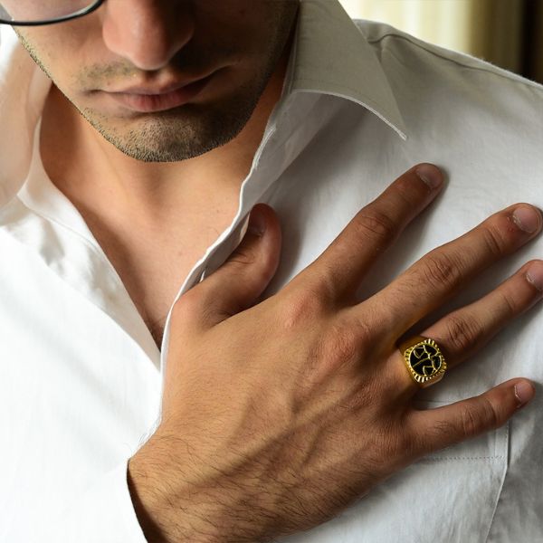 libra zodiac unisex ring