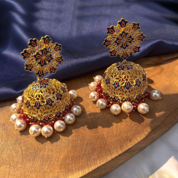 Jhumki Earrings Oxidized Buy Trendy Jhumka Earrings Online in India