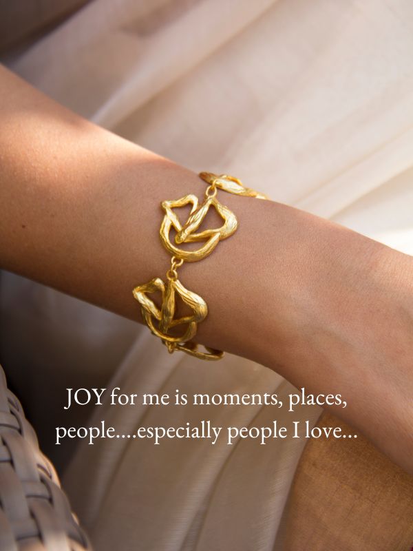 statement gold toned bracelet 