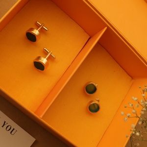 cuff links and earrings gift set