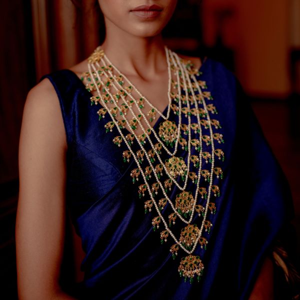 layered necklace for brides