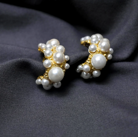 Pearl Drop Earrings in Silver | Authentic Freshwater Pearls | Modern Looks