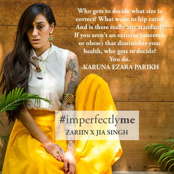 karuna ezara parikh for zariin body positivity campaign