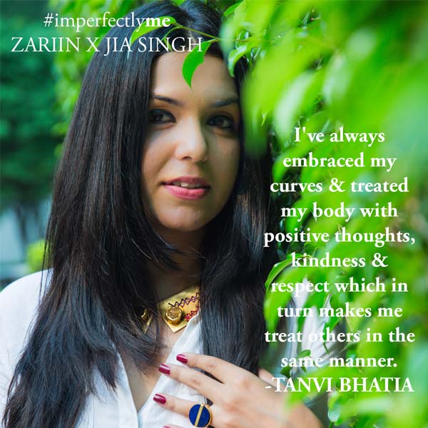 tanvi bhatia for zariin body positvity campaign