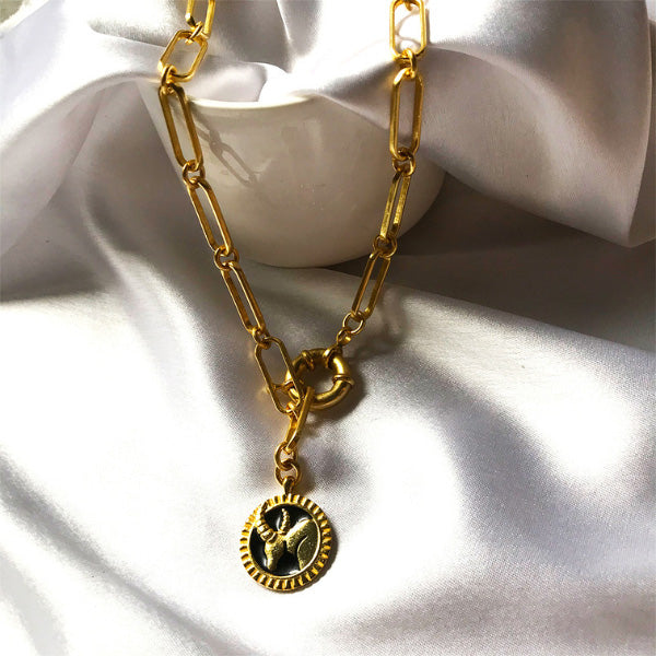 taurus linked necklace