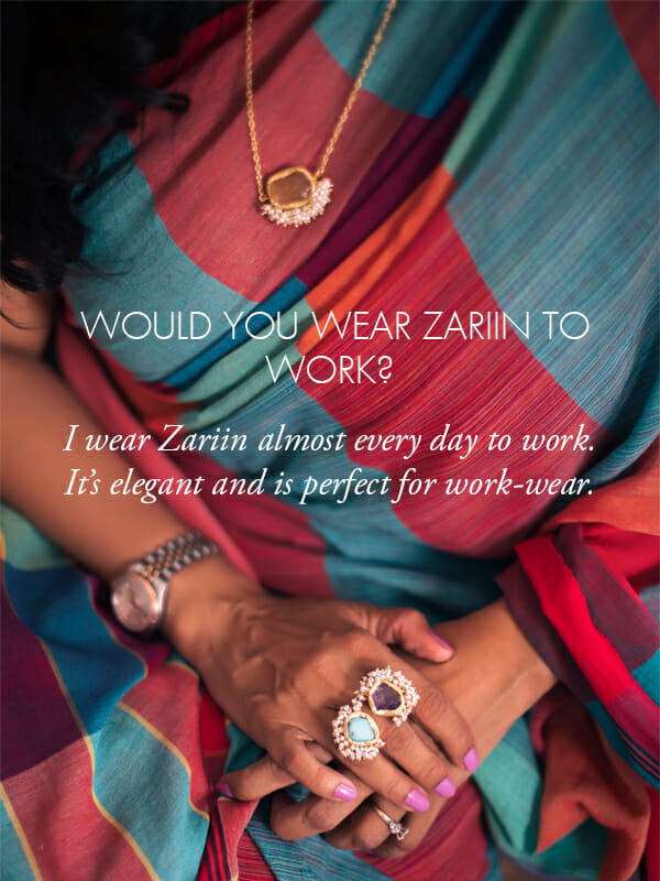 zariin makes perfect workwear jewelry