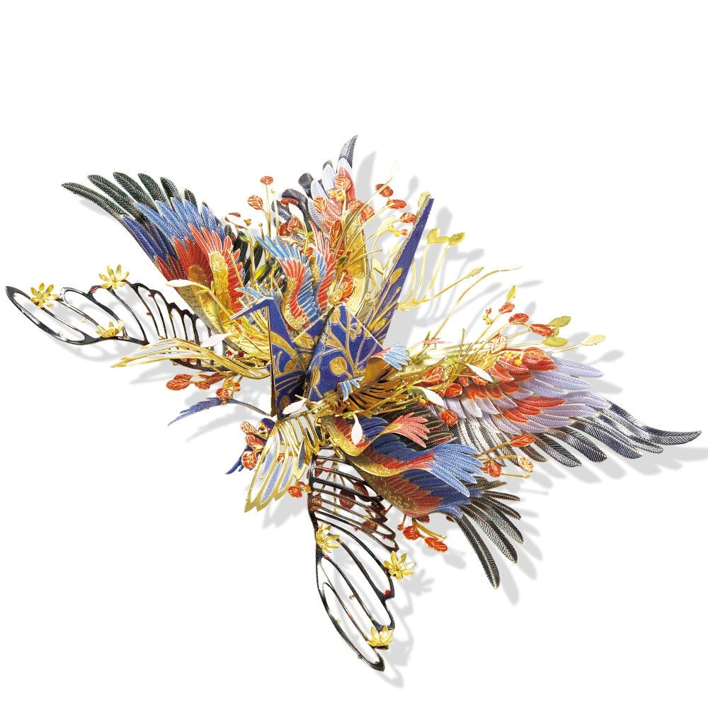 3D Metal Puzzle-One Thousand Origami Cranes for Guard Amulet Model Building Kits DIY Jigsaw Toy For Adults Children