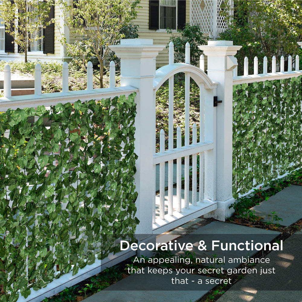 94x59in Outdoor Faux Ivy Privacy Fence Best Choice Products