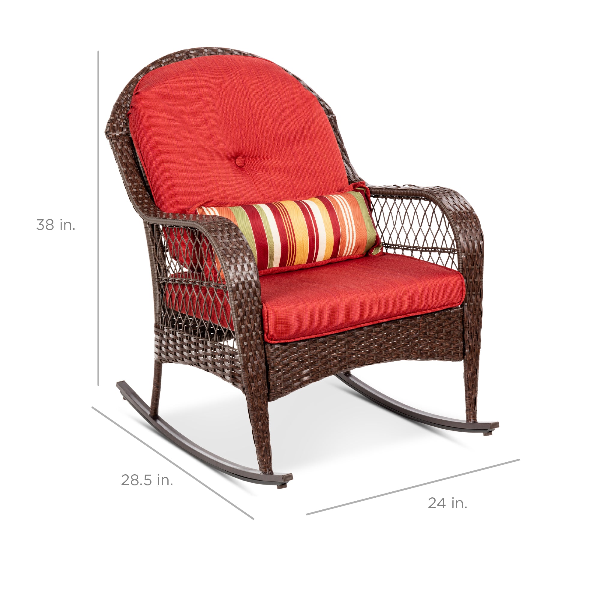 steel rattan rocking chair