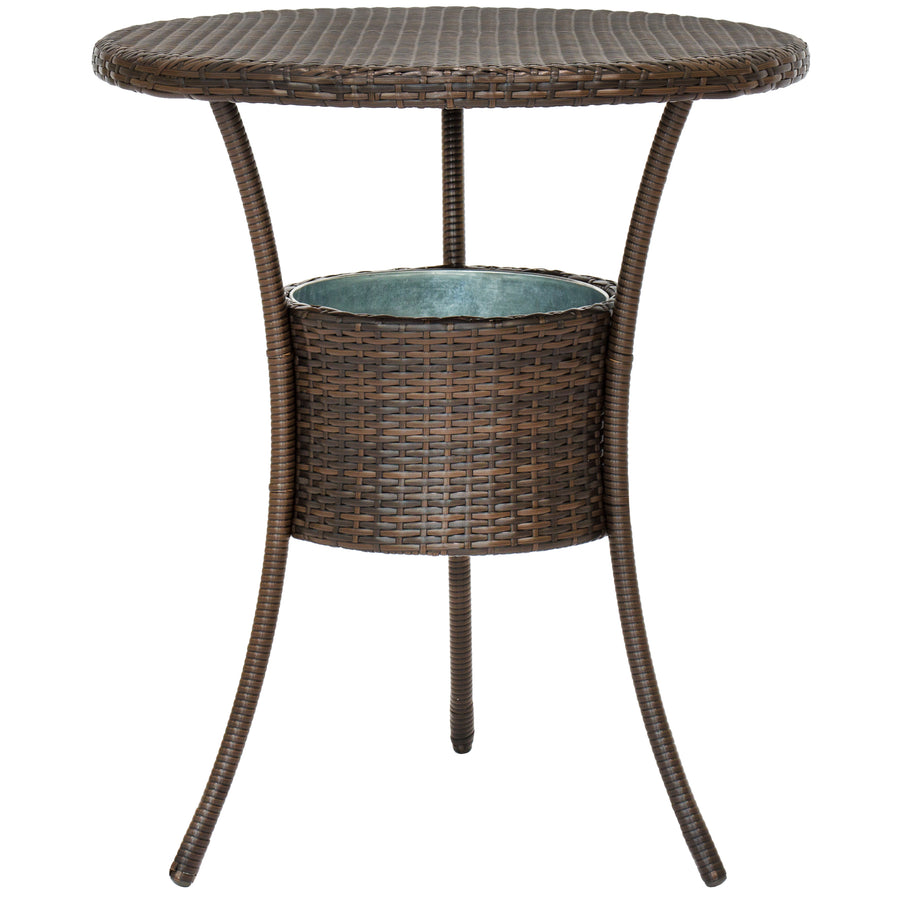 5-Piece Outdoor Wicker Bar Bistro Set for Patio, Porch w ... on Outdoor Bar Supplies id=75472