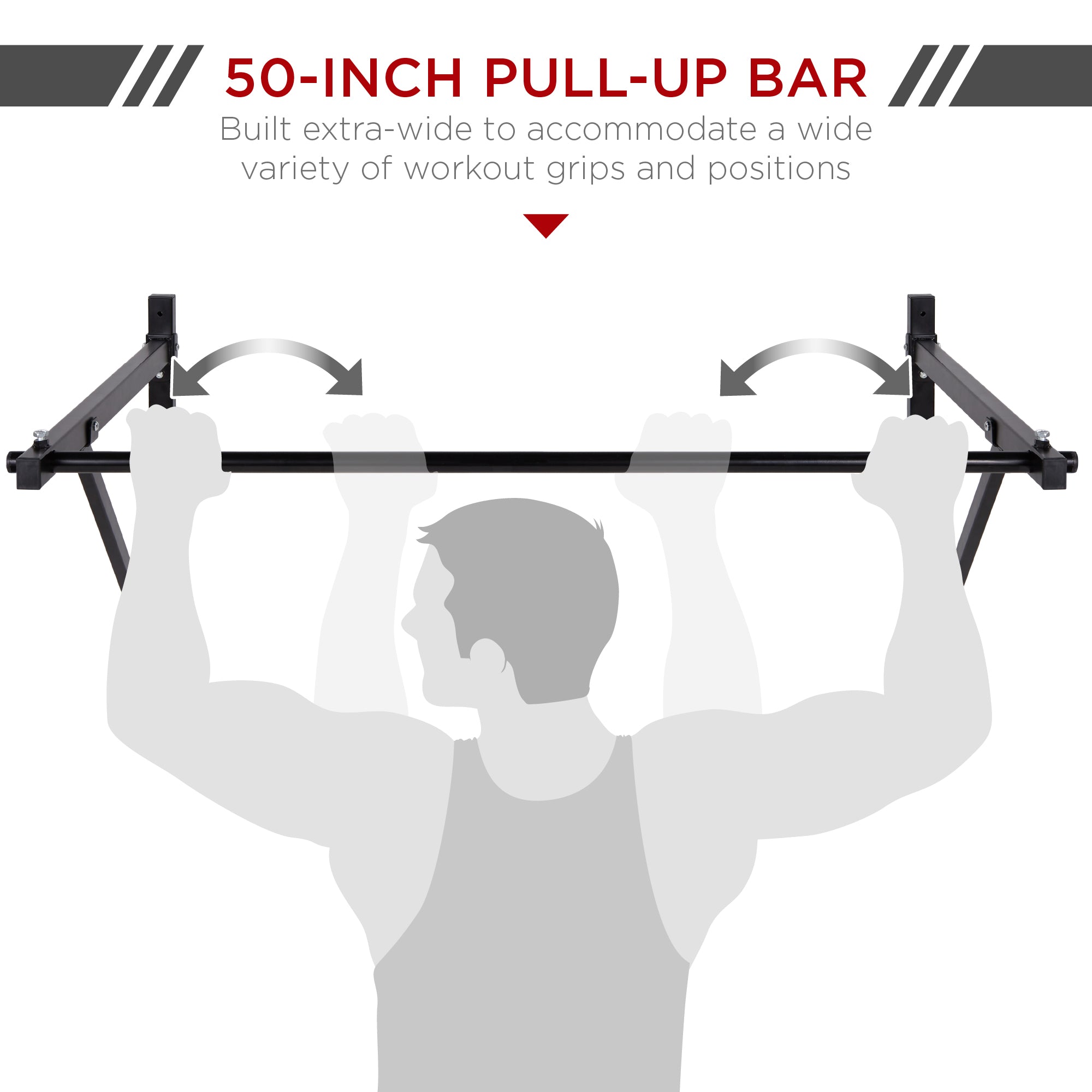 Wall-Mounted Home Gym Fitness Workout Pull-Up Bar/ 330lbs Cap - 50in – Best  Choice Products