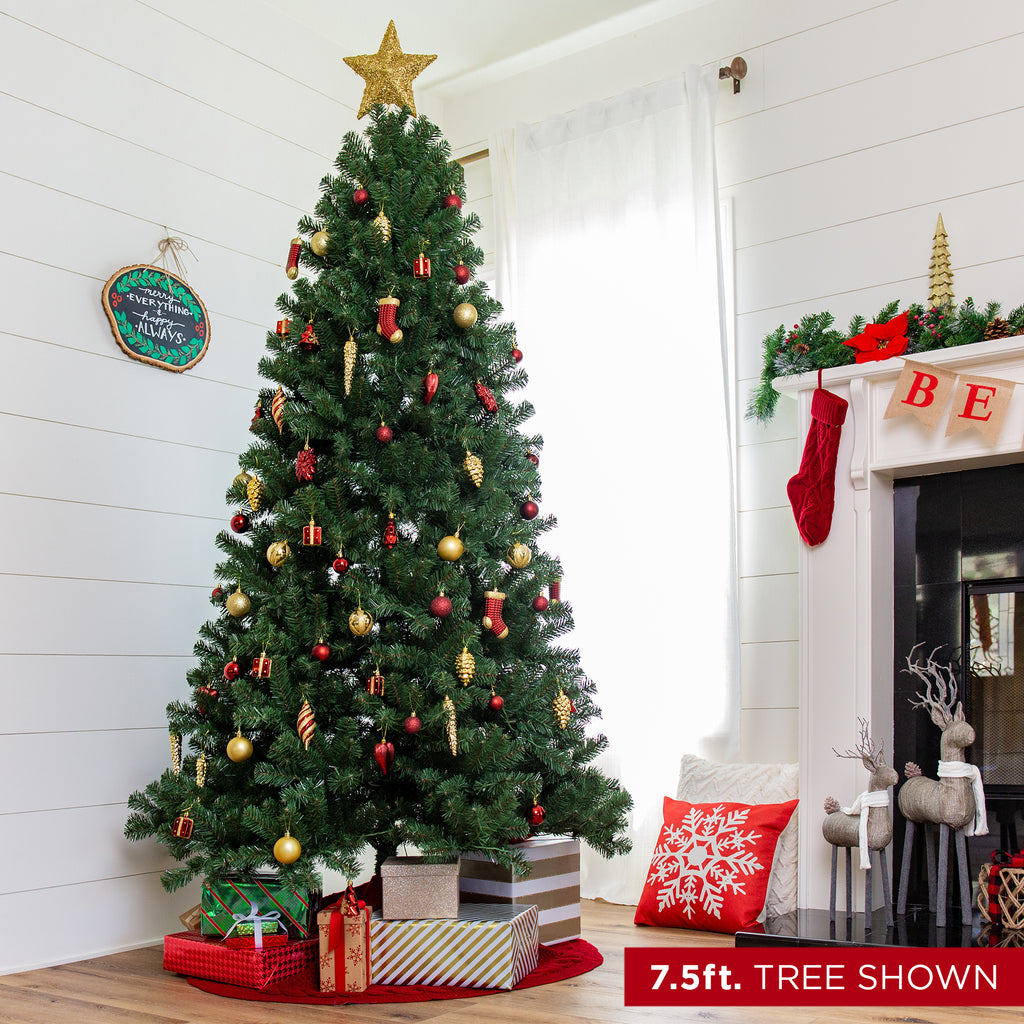 Pre-Lit Instant No Fluff Artificial Spruce Christmas Tree | Best Choice Products